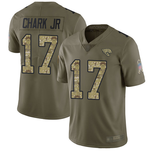 Jacksonville Jaguars #17 DJ Chark Jr Olive Camo Youth Stitched NFL Limited 2017 Salute to Service Jersey